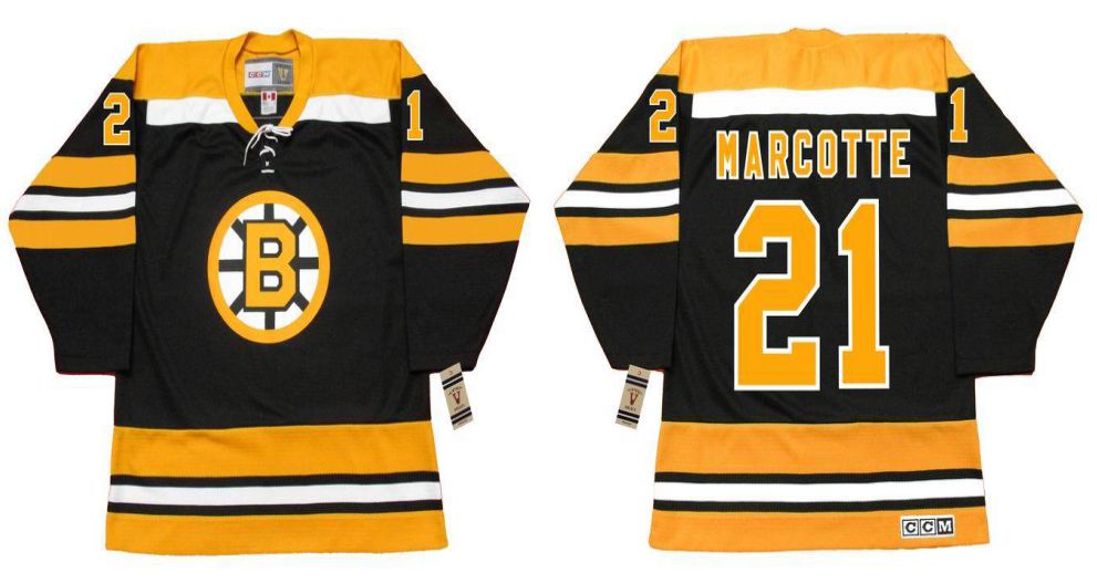 2019 Men Boston Bruins #21 Marcotte Black CCM NHL jerseys